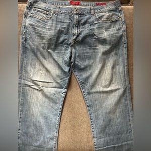 Worn Lucky Brand 361 Vintage straight.